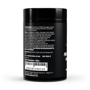 Suplement przedtreningowy o smaku malinowym – 520 g