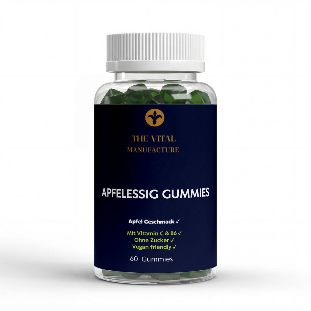 Flakon Apfelessig Gummies mit Vitamin C und B6, zuckerfrei und vegan friendliy, 60 Stück, Apfel Geschmack