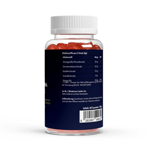 Nährwerte von Ashwaganda Gummies und Vitamin B6 von The Vital Manufacture