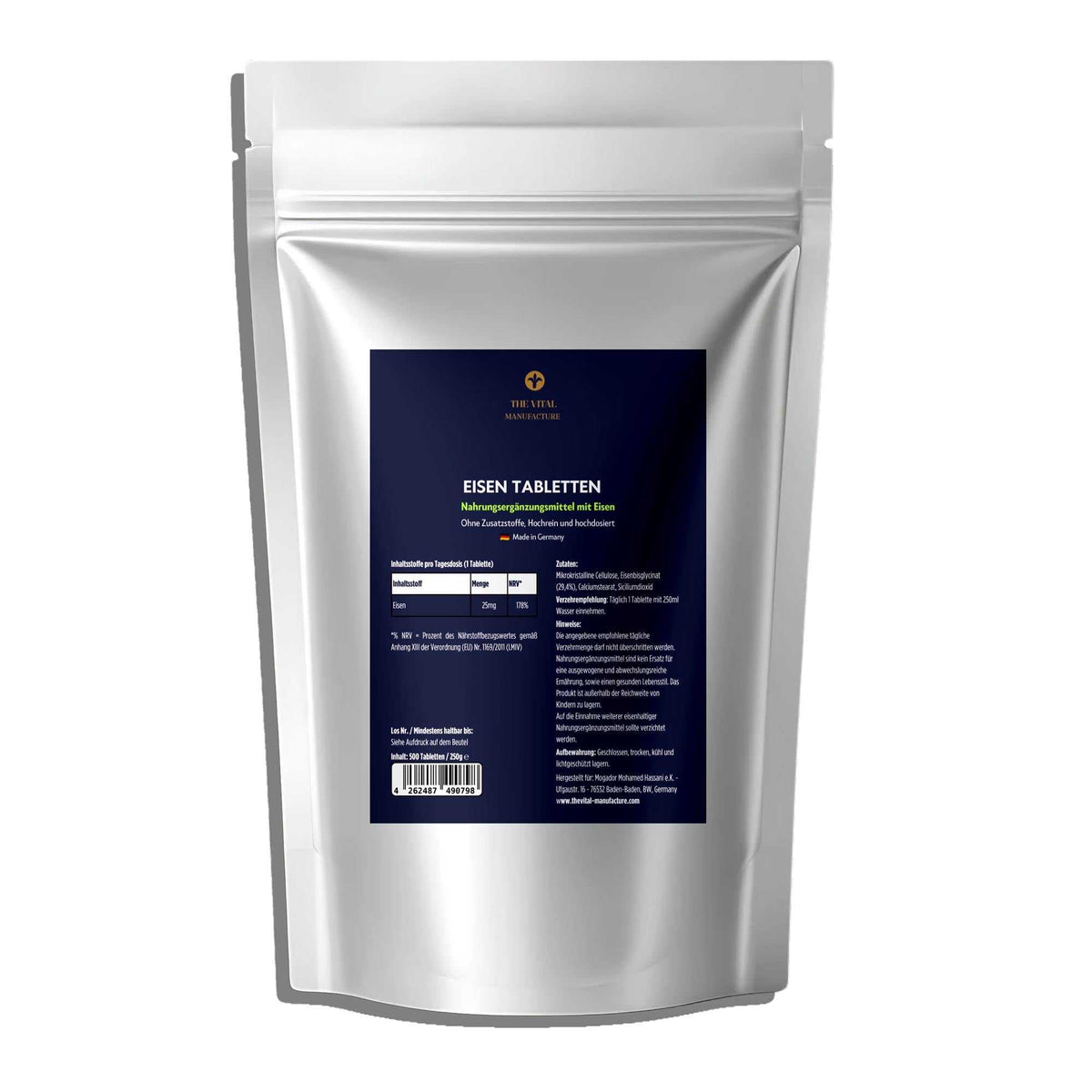Eisenbisglycinat Tabletten Doypack 250g von the Vital Manufacture