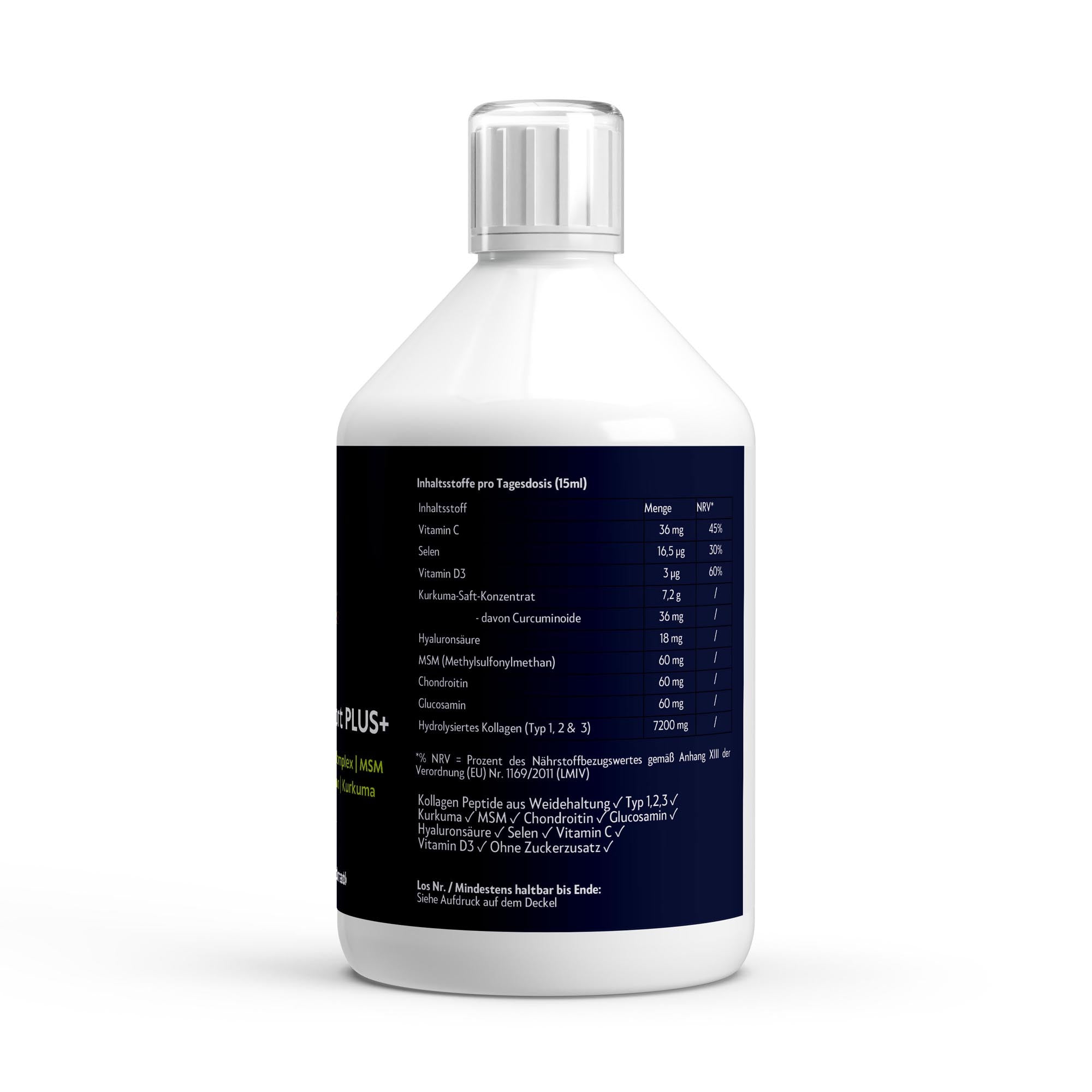 Nährwerte von Kollagen support plus | The Vital Manufacture