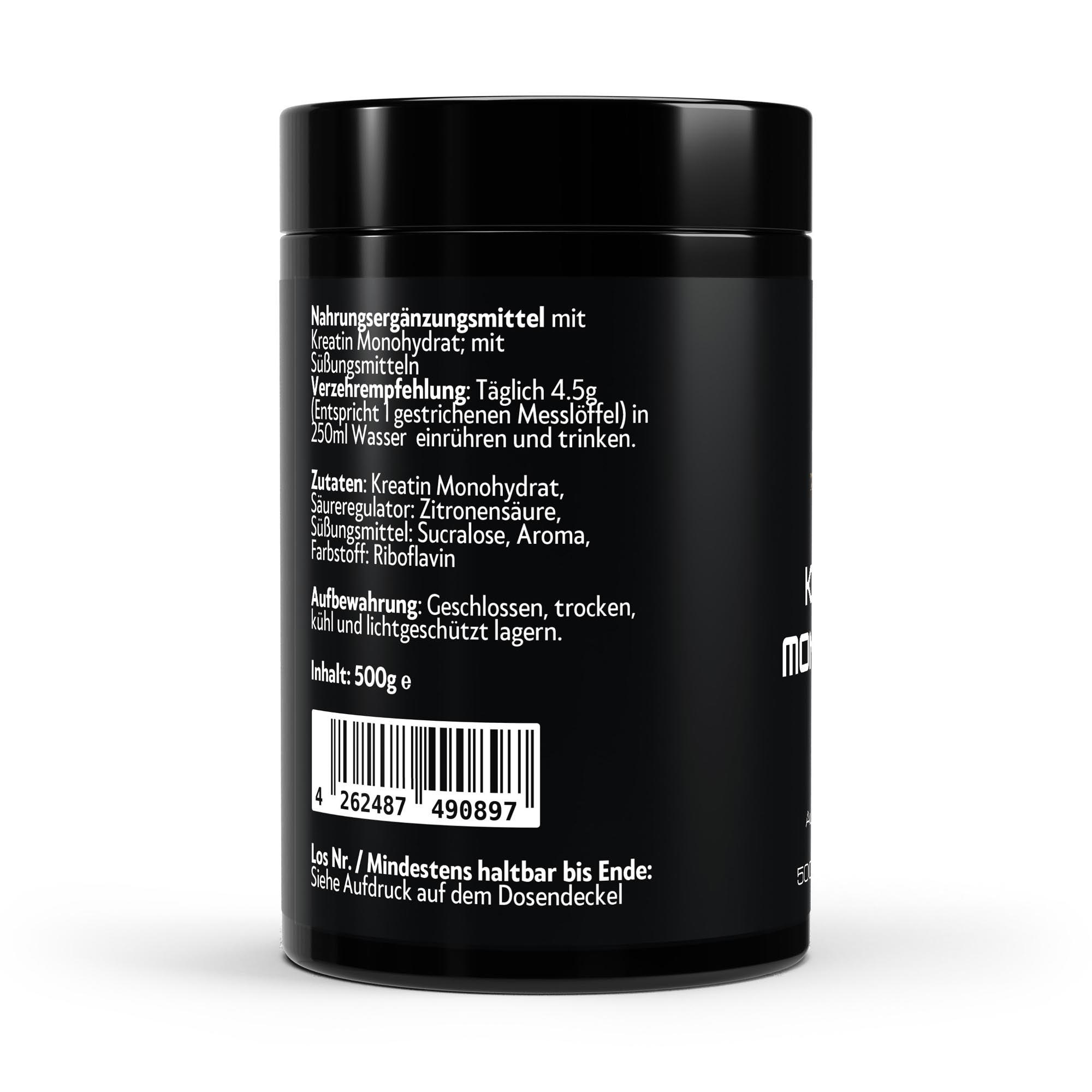 Verzehrsempfehlungen für Kreatin Monohydrat Tutti Frutti von The Vital Manufacture