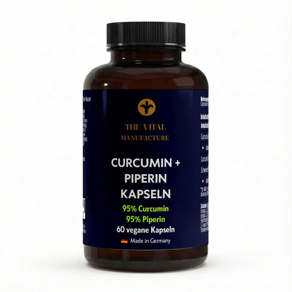 Dose The vItal Manufacture Curcumin piperin 60 vegane Kapseln