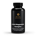 Dose des 4-fach Magnesium Komplex von THE VITAL MANUFACTURE mit 60 veganen Tabletten, 200 mg elementares Magnesium pro Tagesdosis.