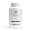 Dose mit 120 Omega 3 Kapseln von THE VITAL MANUFACTURE, enthält 2000mg Fischöl und natürliches Vitamin E pro Tagesdosis.